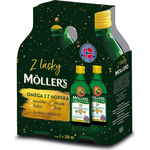 Mollers Omega 3 D+ gift pack 2x250 ml